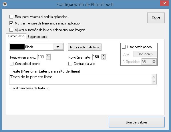 Seleccionar opción del menú Configuración.